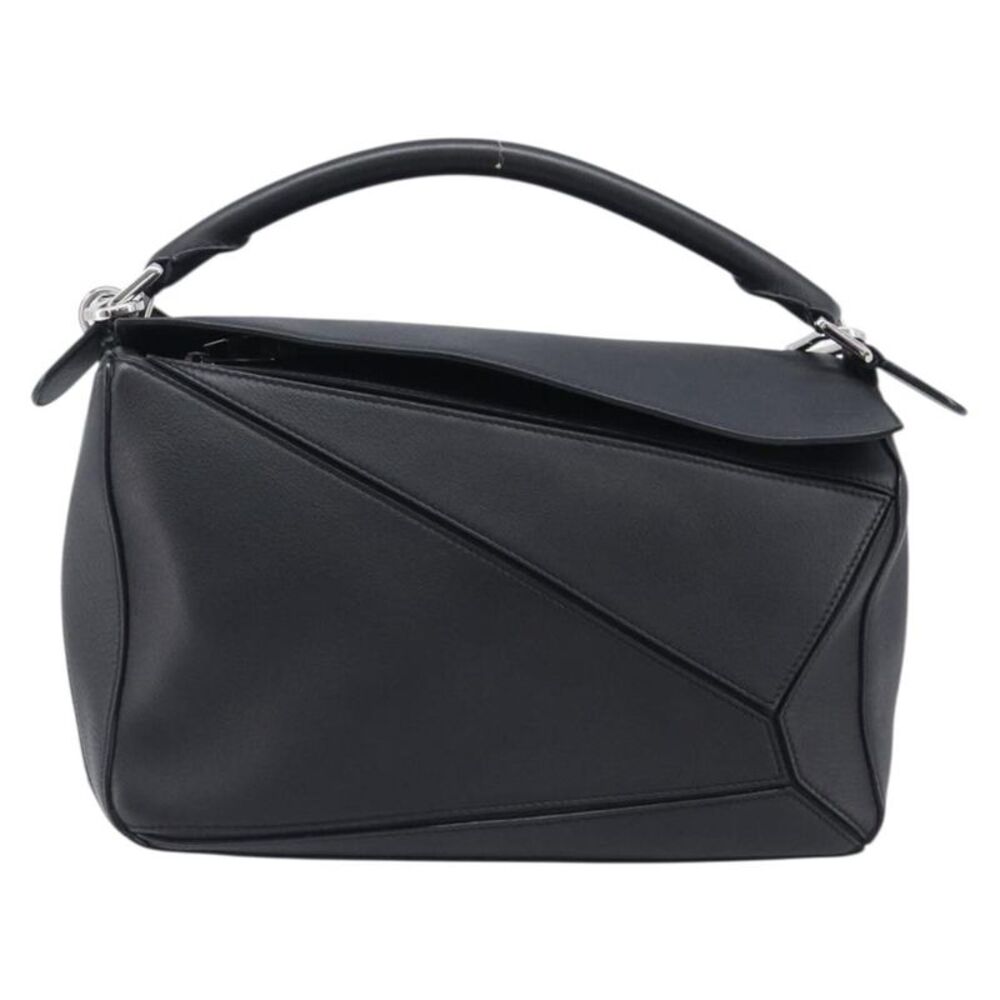 Loewe Puzzle Leather Black Leather Handbag